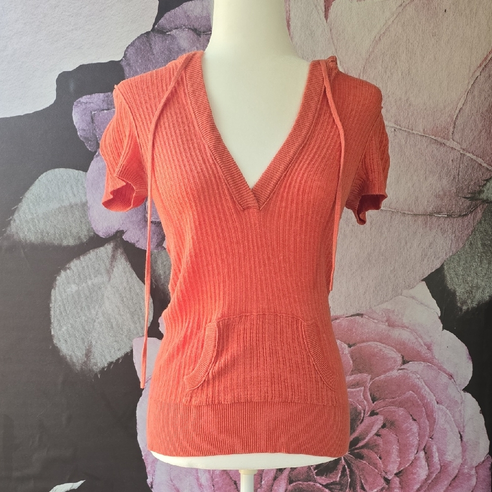 Mossimo Supply Co. Coral V-Neck Hoodie